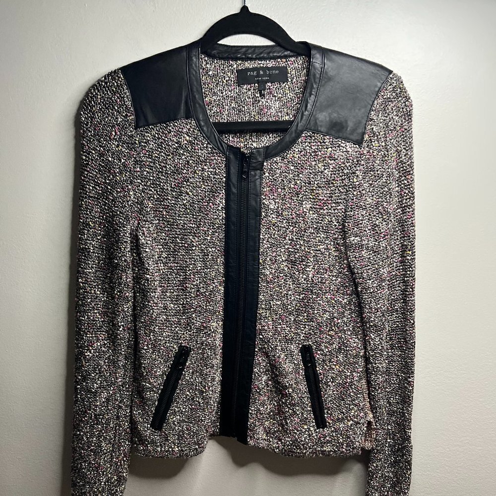 RAG & BONE Tweed Pattern Evening Jacket Size S